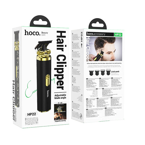 Hoco HP22 Retro Design Engraving Electric Hair Clipper Black