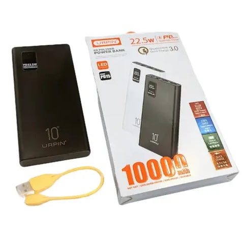 Urpin | PD15 22.5W Power Bank 10000mAh | Black
