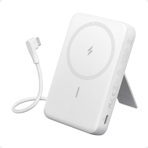 Power Bank (10K, Magnetic, Built-In USB-C Cable)