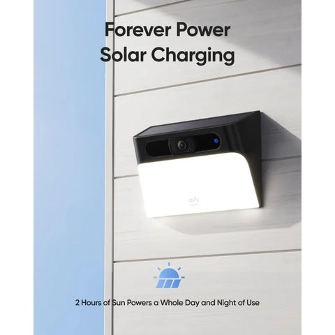 S120 Solar Wall Light Cam 2K