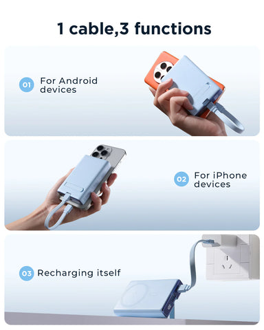 JOYROOM | JR-PBM01 20W Power Bank 10000mAh with Built-in Cable&Kickstand