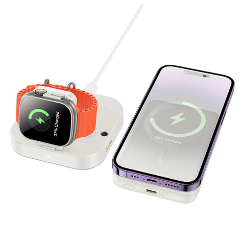 Hoco CQ16 4-in-1 Magnetic Power Bank – Desktop Charger + Watch Charger