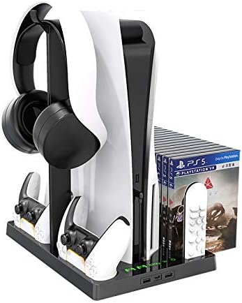 Multi-Function Charging Stand with Cooling Fan for PS5