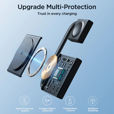 Joyroom 2 in 1 Foldable Wireless Charger-Black | JR-WQN05