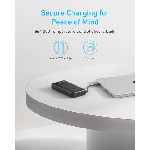 Power Bank (20K, 87W, Built-In USB-C Cable)