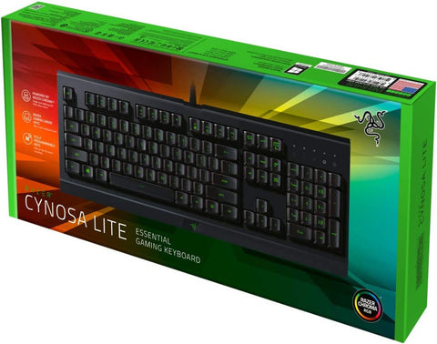 Razer (RZ03-02740600-R3M1) Cynosa Lite Chroma Gaming Wired Keyboard - Green Switches - Black