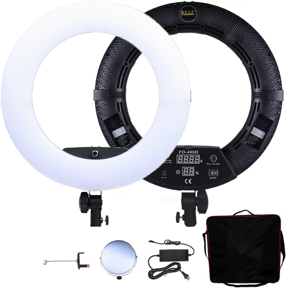 LED Ring Light18" FD-480II Dimmable Bi-Color Ringlight 96W