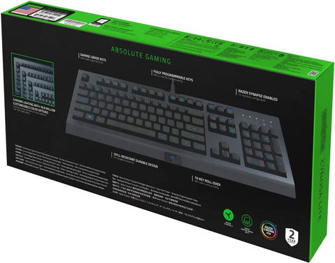 Razer (RZ03-02740600-R3M1) Cynosa Lite Chroma Gaming Wired Keyboard - Green Switches - Black