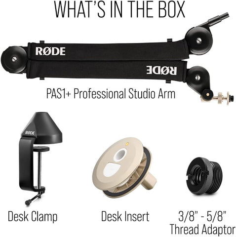 RØDE PSA1+ Professional Studio Arm with Spring Damping and Cable Management, Black