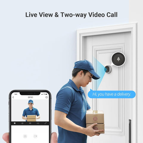 EZVIZ Door Peephole Camera - 1080P Video