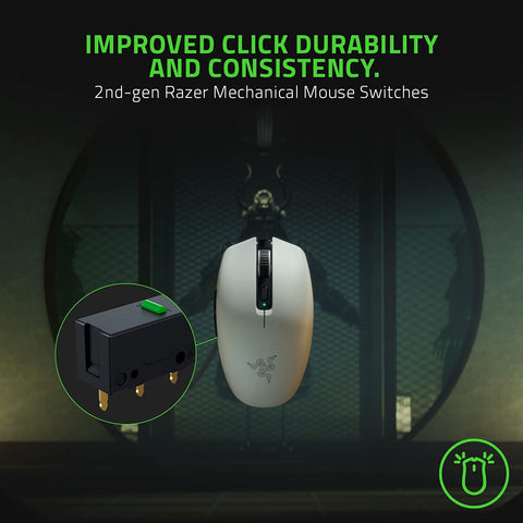 Razer (RZ01-03730400-R3G1) Orochi V2 Wireless/Bluetooth Gaming Mouse - White