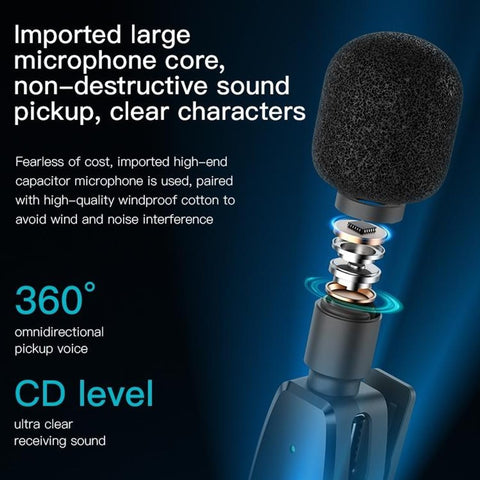 YESIDO KR11 Wireless Lavalier Microphone| Type-C