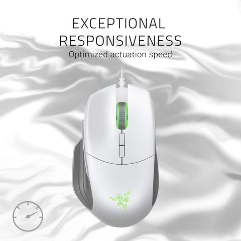 Razer (RZ01-02330300-R3M1) Basilisk Mercury Wired Gaming Mouse - White