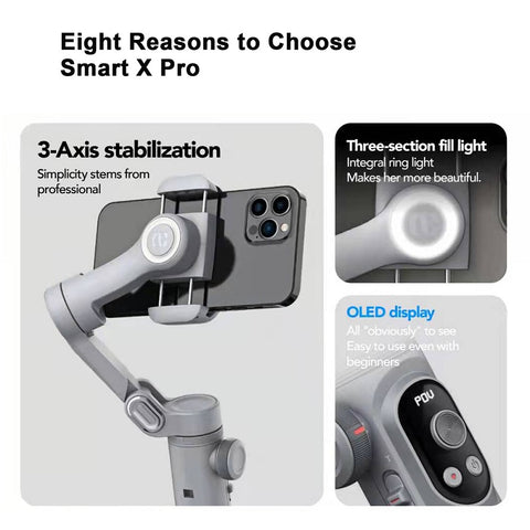 Smart X Pro Handheld Smartphone Gimbal 3-Axis
