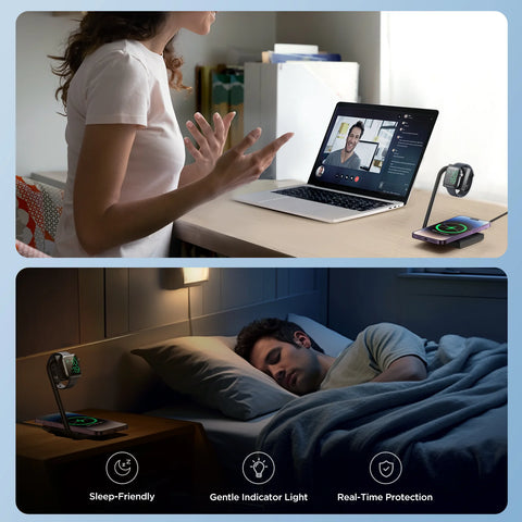 Joyroom 2 in 1 Foldable Wireless Charger-Black | JR-WQN05