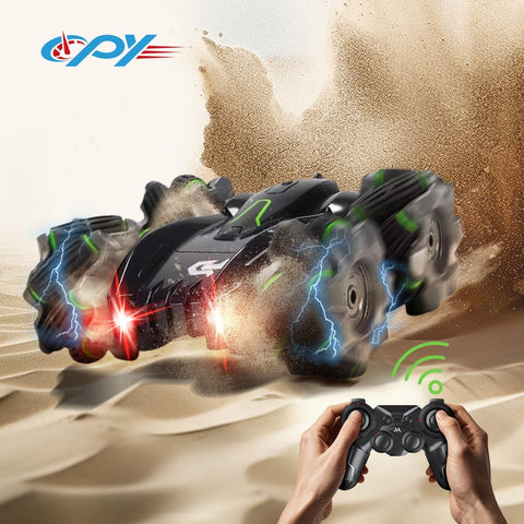Remote Control Car,RC Cars with Headlights and Music,Double Sided 360 Flips