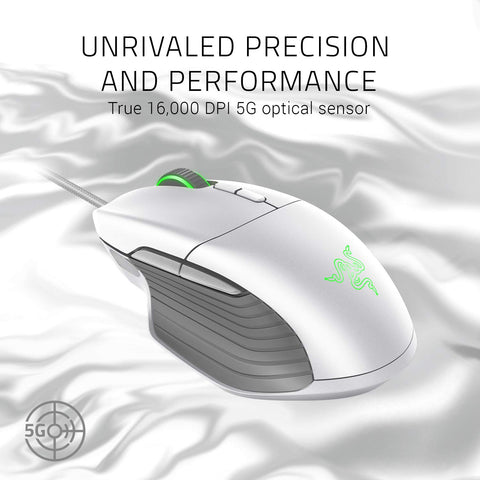 Razer (RZ01-02330300-R3M1) Basilisk Mercury Wired Gaming Mouse - White