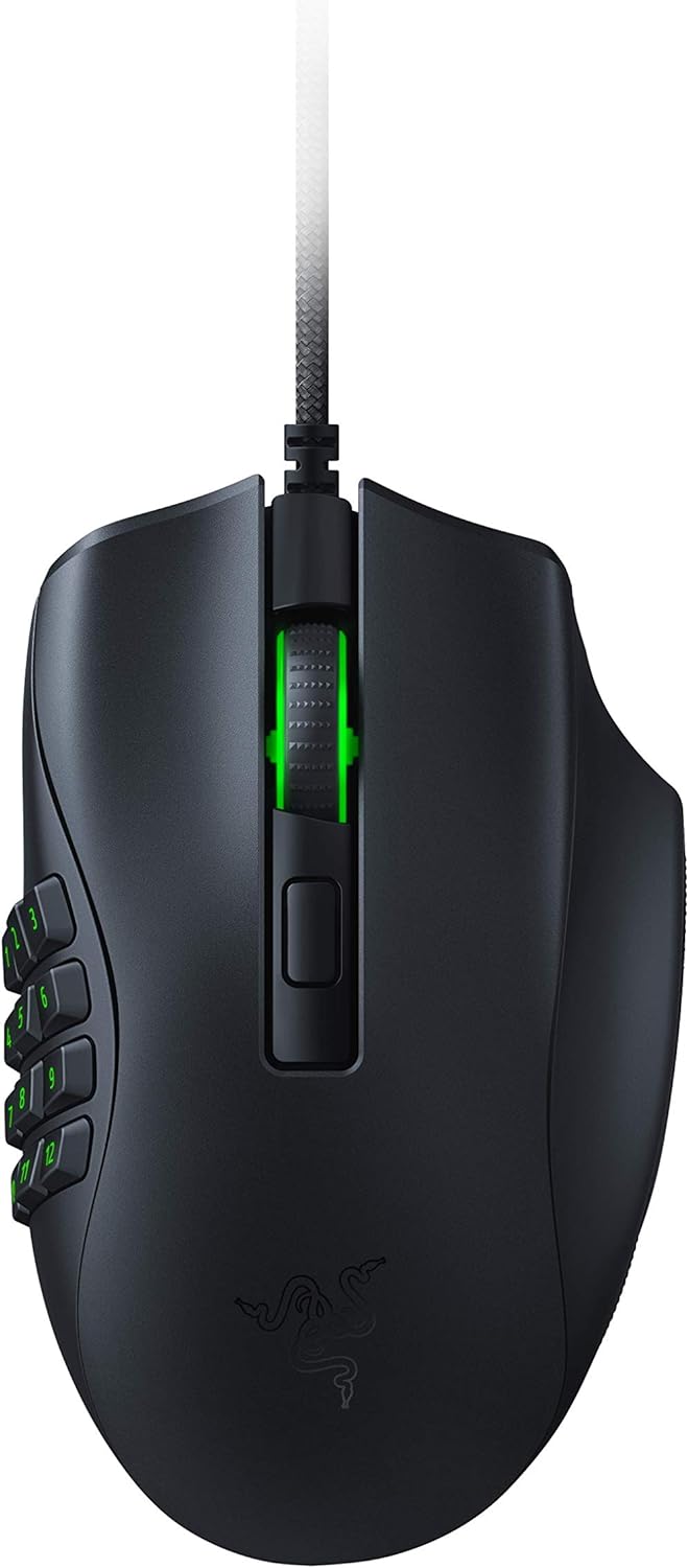 Razer (RZ01-03590100-R3M1) Naga X Ergonomic MIMO Gaming Mouse - 16x Programmable Buttons - Black