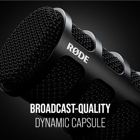 RØDE PodMic USB Versatile Dynamic Broadcast Microphone With XLR and USB Connectivity for Podcasting, Streaming, Gaming, Music-Making and Content Creation