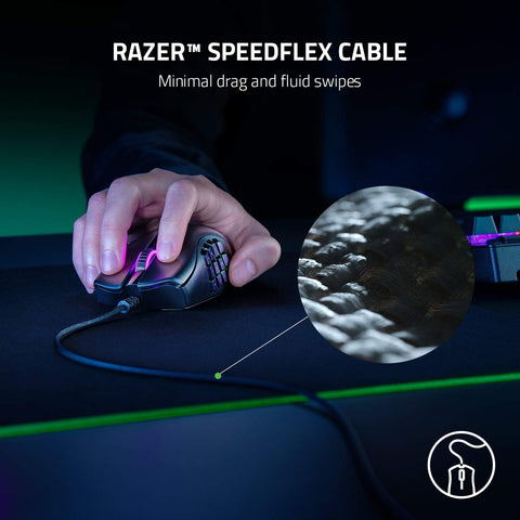 Razer (RZ01-03590100-R3M1) Naga X Ergonomic MIMO Gaming Mouse - 16x Programmable Buttons - Black