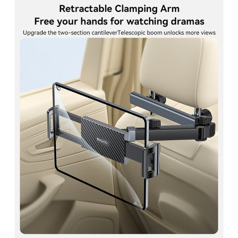 Yesido | C294 360 Rotating Extra Wide Clamping Arm Long Hip Headrest Car Phone Holder