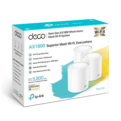 TP-Link Deco X20 - AX1800 Whole Home Mesh Wi-Fi 6 System