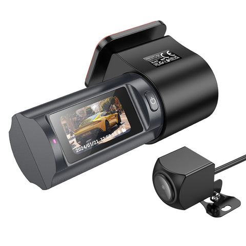 hoco DV8 | 2K Display Hidden Driving Recorder with Rear Camera(Black)