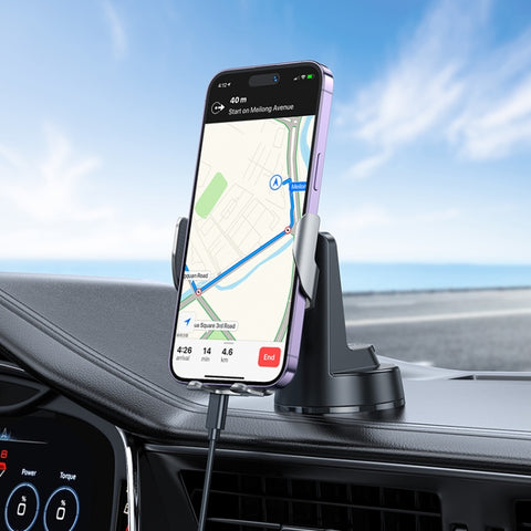 Hoco | HW27 Traveler Infrared RGB Wireless Fast Charging Car Center Console Holder
