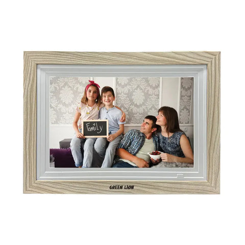 Green Lion 10.1-Inch Digital Picture Frame with Touchscreen + Wooden Finish