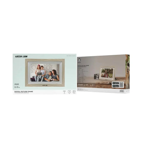 Green Lion 10.1-Inch Digital Picture Frame with Touchscreen + Wooden Finish