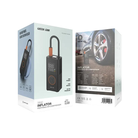 Green Lion GTI-01 Inflator Portable Air Compressor - Black