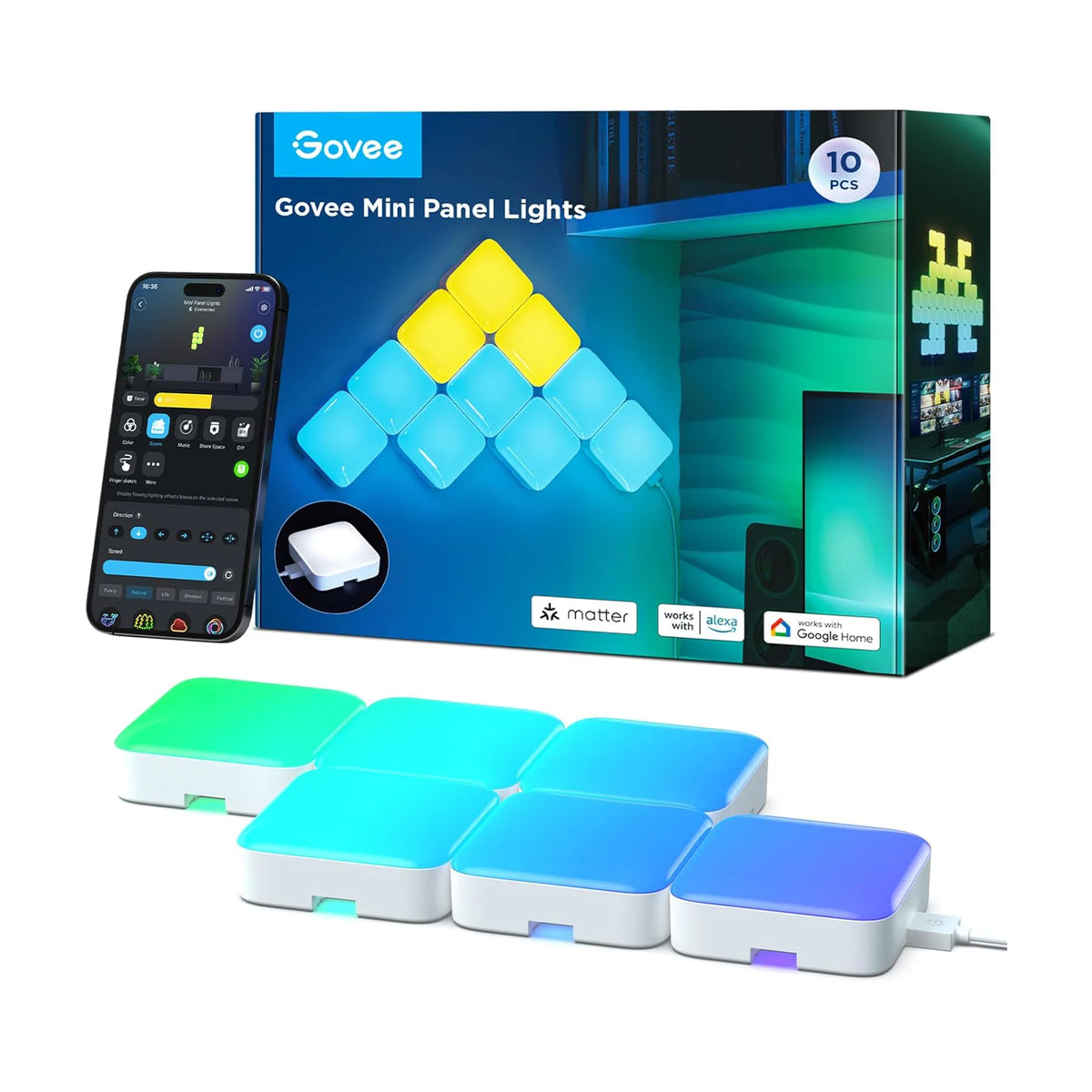 Govee Mini Panel Lights - 10 Panels