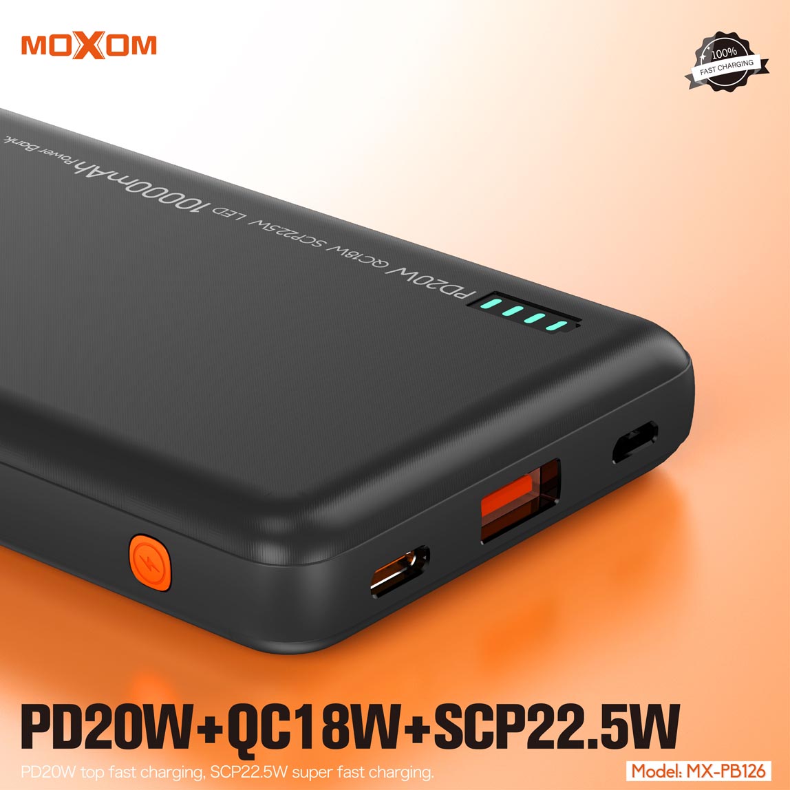 MOXOM | PB126 Power Bank (10000mAh)