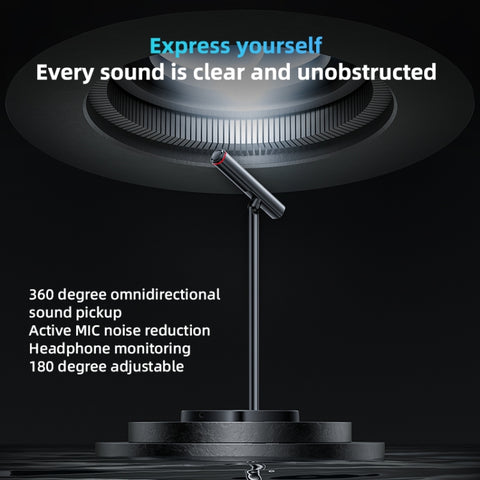 YESIDO KR18 | 360 Degree Omnidirectional Desktop USB-C Microphone