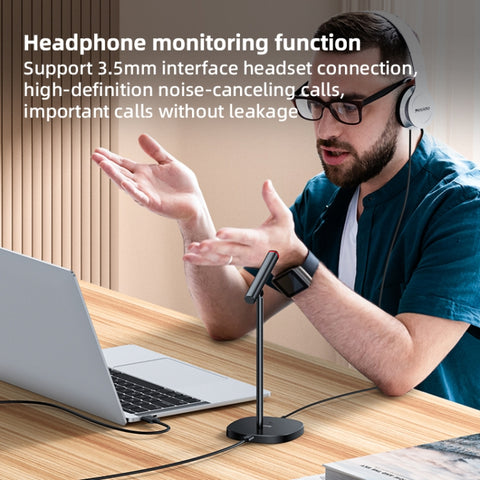 YESIDO KR18 | 360 Degree Omnidirectional Desktop USB-C Microphone