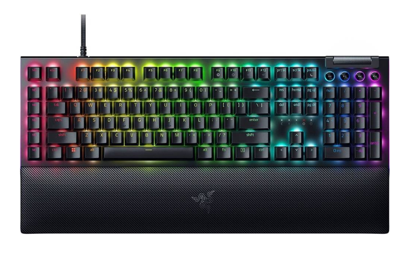 Razer (RZ03-04690100-R3M1) Blackwidow V4 Wired Gaming Keyboard - Green Switches - Black