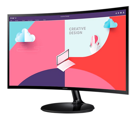 Samsung (S24C360EA) 24* Essential Monitor S3 536C Curved Monitor FHD - VA - 75Hz - 4ms - Black