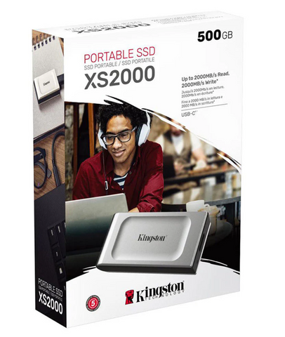 Kingston XS2000 Portable SSD – High-Speed USB 3.2 Gen 2x2 External Drive