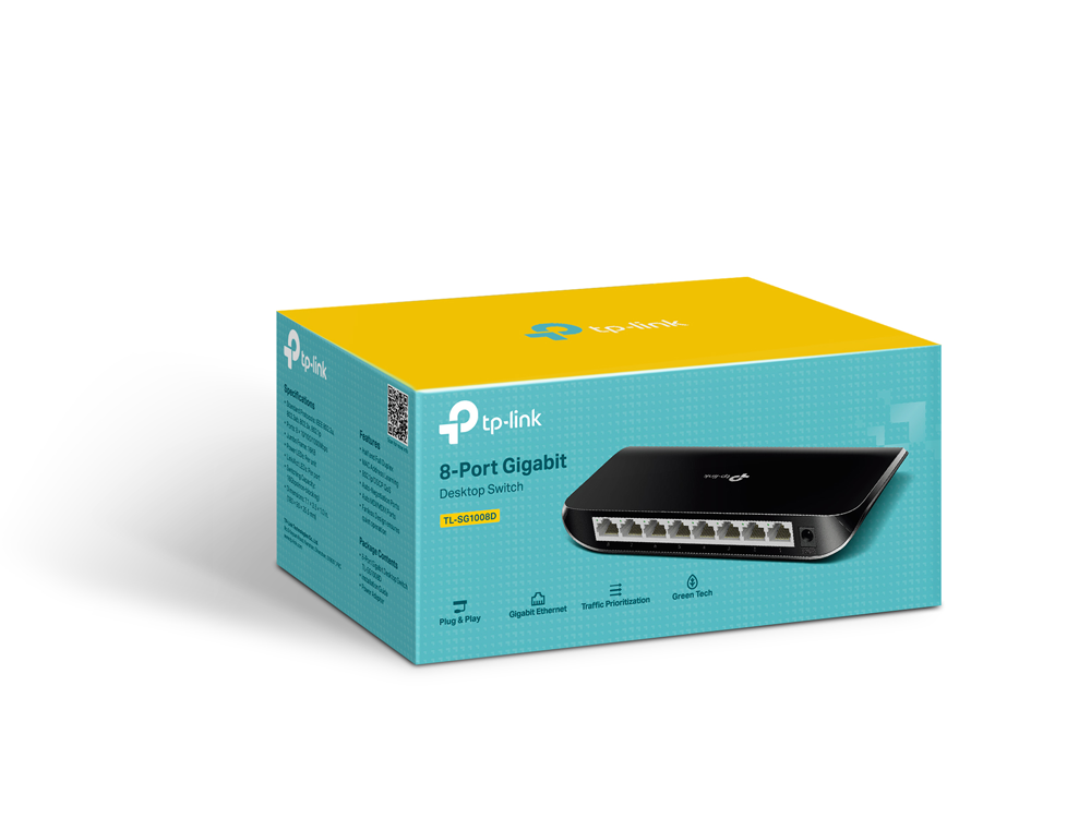 TP Link | 8-Port Gigabit Desktop Switch | TL-SG1008D