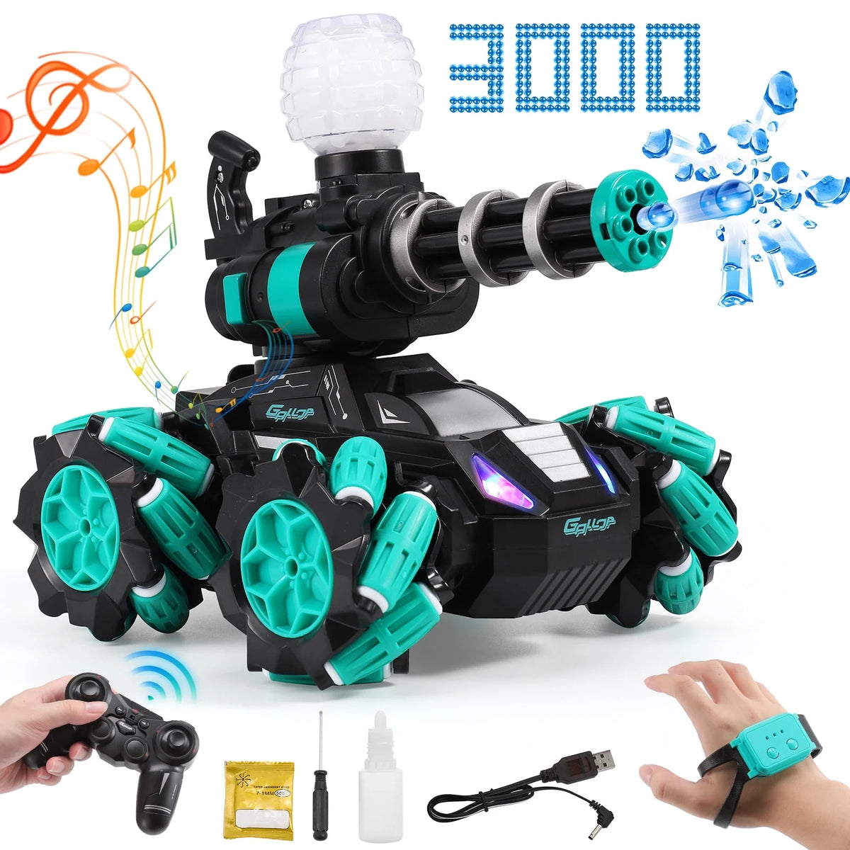 Water Bullet Shooting Remote Control Car