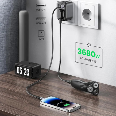 30W Outlet Extender Charger – 4-in-1 Fast Charging Adapter