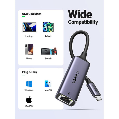 UGREEN USB-C to Gigabit LAN Adapter