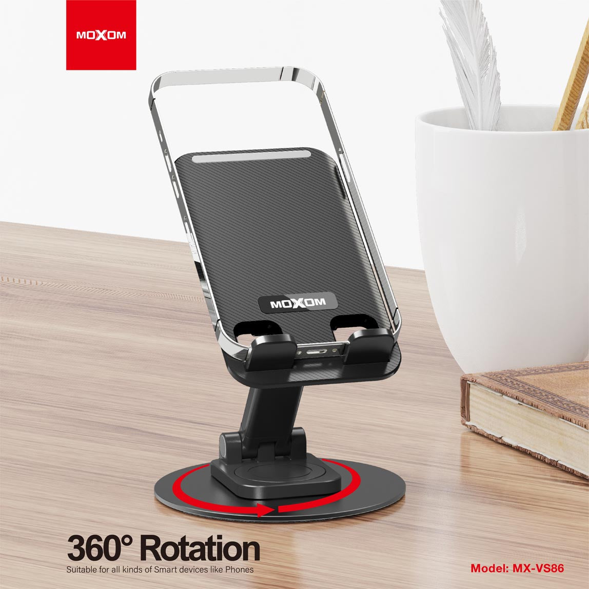Moxom | MX-VS68 Elite 360° Phone holder for all mobiles