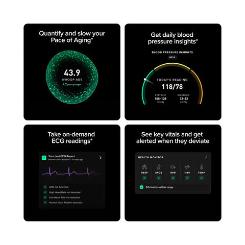 WHOOP MG Life Health & Fitness Tracker with 12-Month Membership