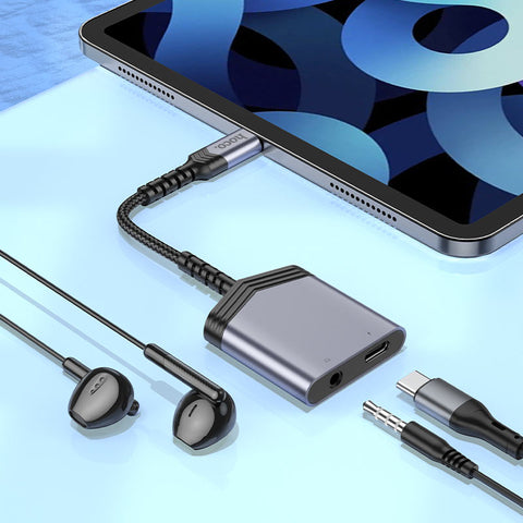 Adapter Type-C to Type-C + 3.5mm “LS39” audio converter