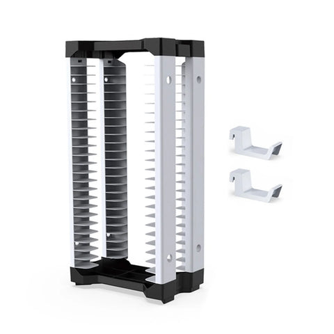 DOBE Game Disc Storage Stand for PS4/PS5/Nintendo Switch/Xbox Game Card-Black&White
