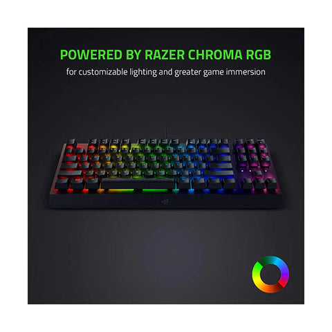 Razer (RZ03-03491800-R3M1)Blackwidow V3 Tenkeyless Mechanical Wired Keyboard-Yellow switches black