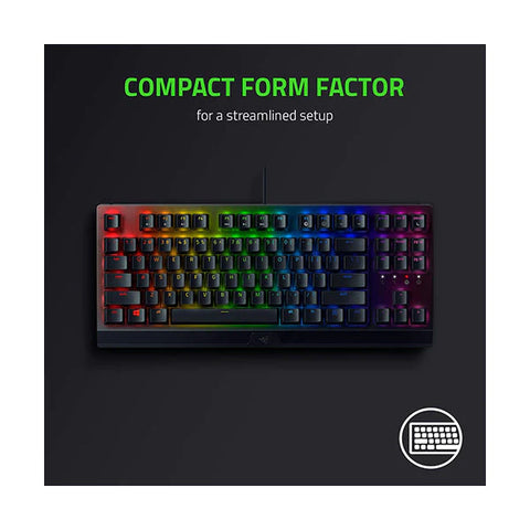 Razer (RZ03-03491800-R3M1)Blackwidow V3 Tenkeyless Mechanical Wired Keyboard-Yellow switches black