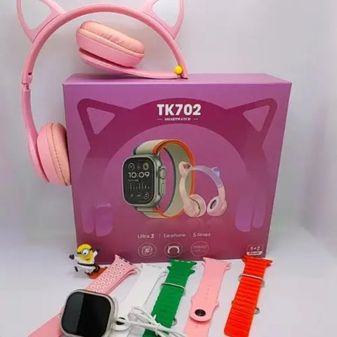 Smart Watch With Headphone Combo TK702