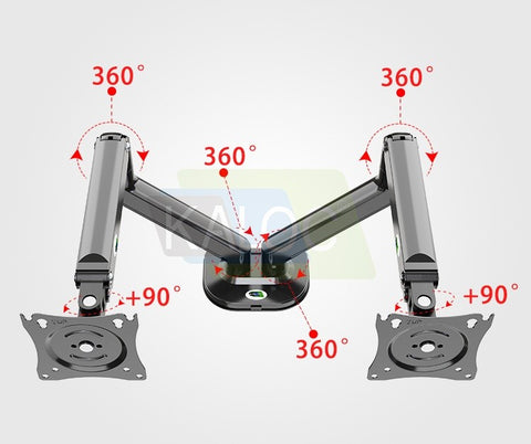 Kaloc | DS200-2/B Dual Desk Monitor Arm